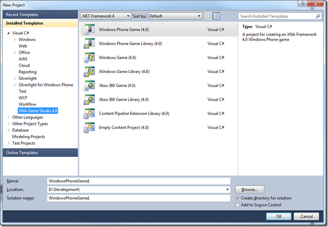 Starting game development for the Windows Phone 7 Platform ...