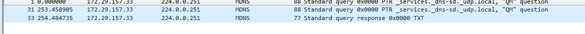 Wireshark single request single response